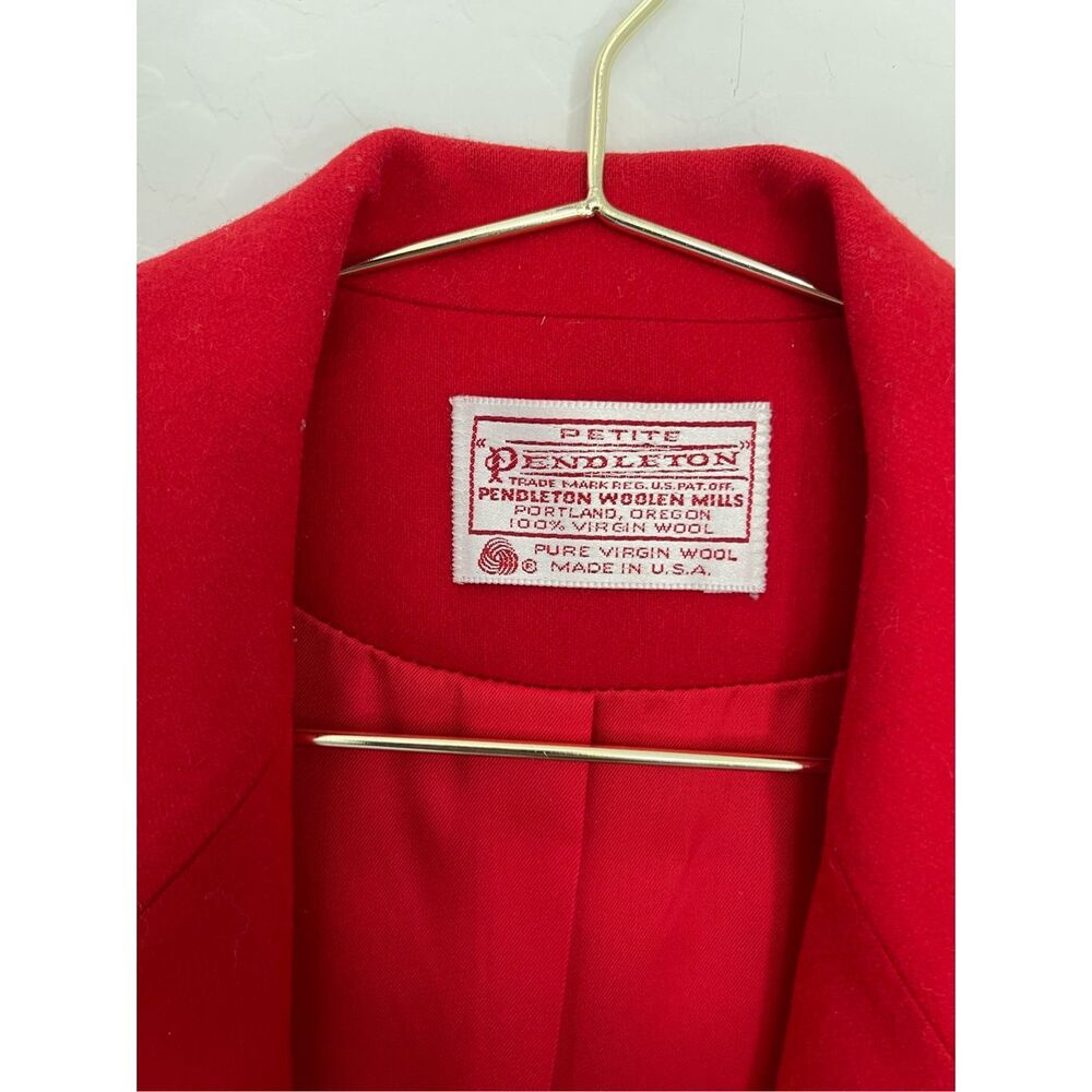Pendleton Red Virgin Wool Blazer Size Small - image 2
